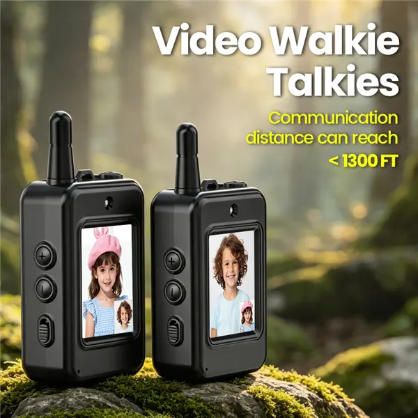 Children's Video Walkie-Talkie Set with Camera - 2-Way Real-Time HD Screen, Long-Range Smart Toys, Ideal for Outdoor Adventures, Camping, Great for Birthday Gifts