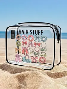 High-Quality PVC Travel Storage Bag, Zipper Closure, Lightweight Anti-Fading Makeup Wash Bag, Tsa Certified Portable Cosmetic Case, Cosmetic Pouch