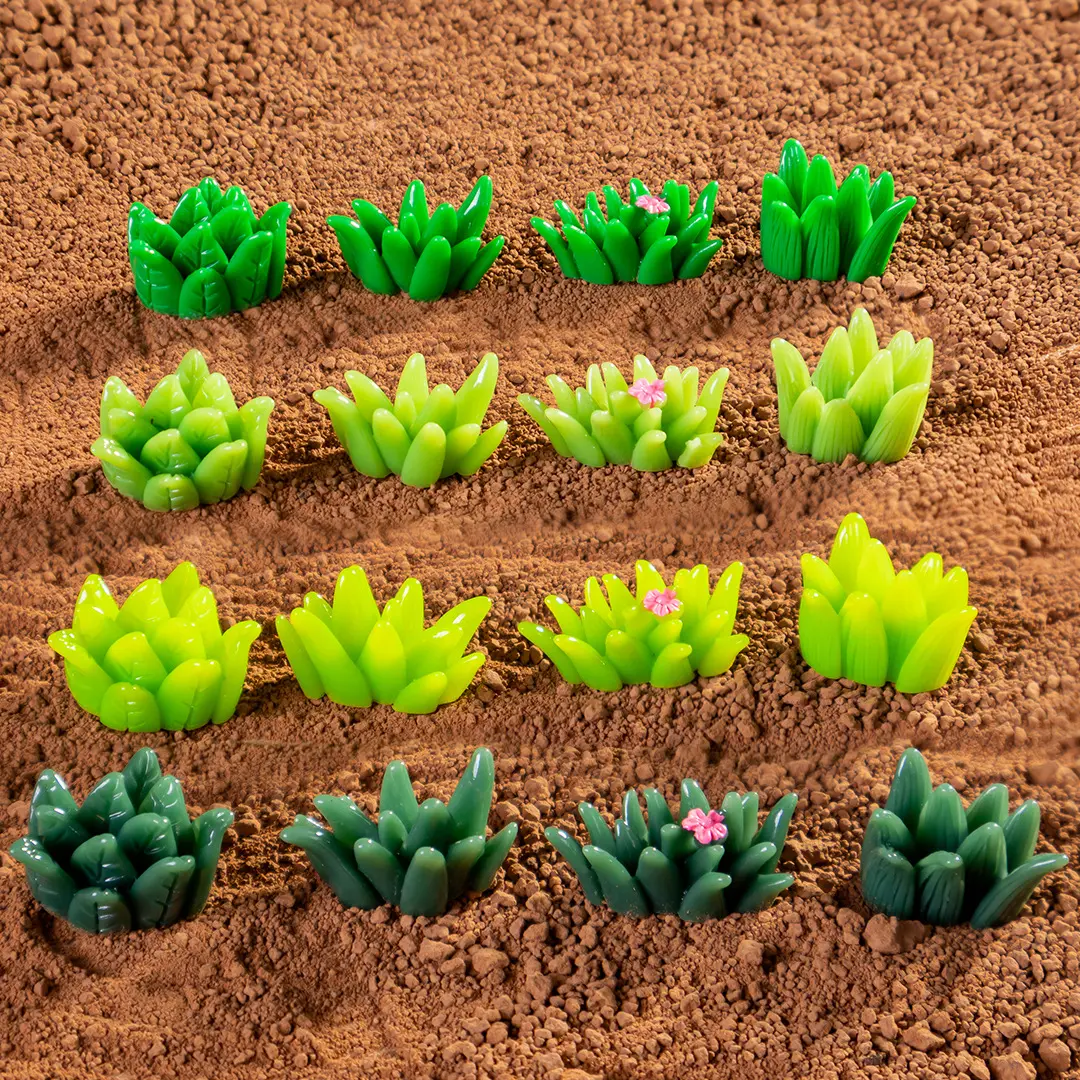 DIY Artificial Grass Pile Car Gardening Desktop Accessory Decorative Solid Color-Emerald Green Resin Miniature Ornaments for Micro Landscape & Car Decoration Colorful Cream Fruit Plant Cactus Cartoon