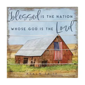 Sincere Surroundings 8" Blessed Is The Nation Pallet Petite