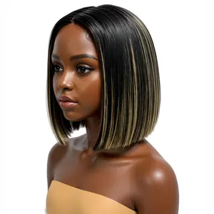 KEPHARE 250% Density Blunt Cut Bob Wig Human Hair Ready To Go Glueless Wigs Pre Cut 2x6 HD Lace Wigs Short Hair Style#Summervibes human short bob style black woman natural hairline Kinky Curly Bob