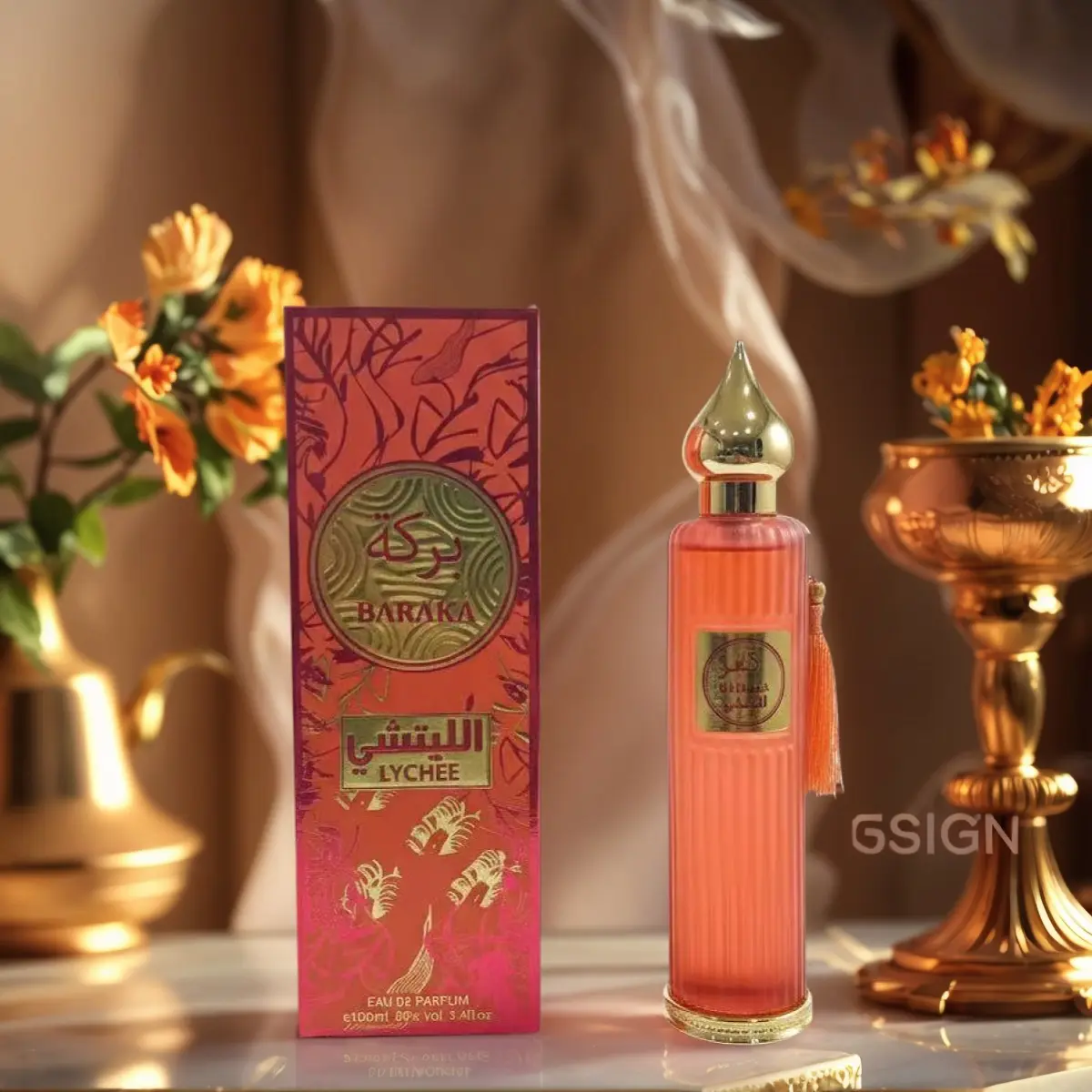 3.4 oz.lychee arabian women's perfume long-lasting fragrance perfect for travel