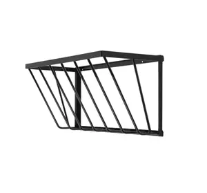 Hay Feeder Hay Rack Wall Mount Horse Goat Feeder, Heavy Duty Livestock Feeder with Rounded Edges for Farm Sheep Horses Cattle Cows etc Feeding Steel