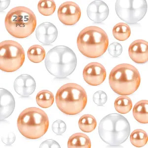 225 count Floating  for Vases Filler, 20/14/10mm  Beads with 1000 count Beads for Vase Filler, No Hole Faux  Bead for  Table Party Decor Centerpieces