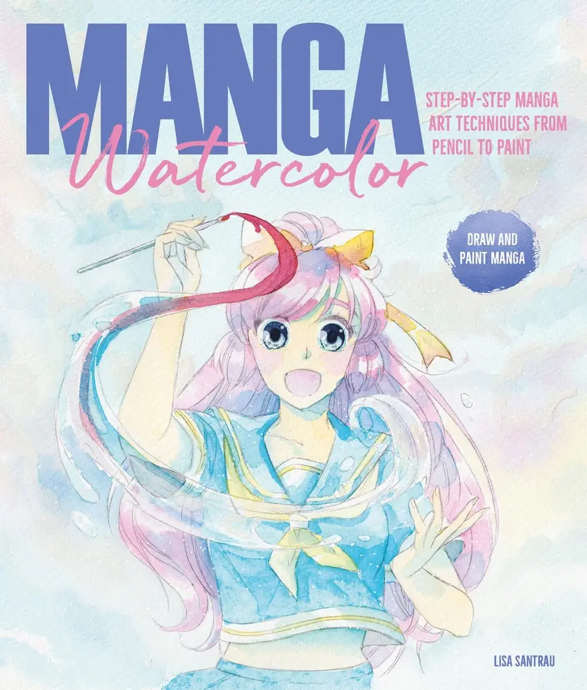 USED Book - Manga Watercolor: Step-By-Step Manga Art Techniques from Pencil to Paint by Santrau, Lisa (Paperback) - english