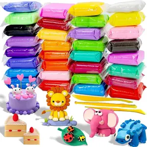 Gifts for friends and children with ultra-light plastic clay and carving tools 12/24/36 colored clay air-dried clay DIY handicrafts
