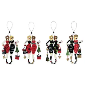Sunset Vista Designs Holiday Divas Ornaments -Set of 4