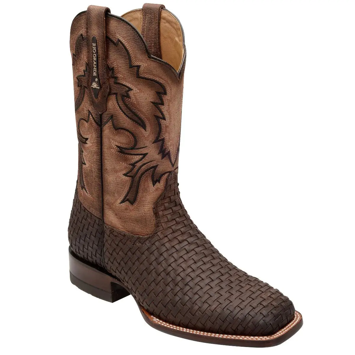 Rio Grande Bowie Petatillo Leather Square Toe Boots