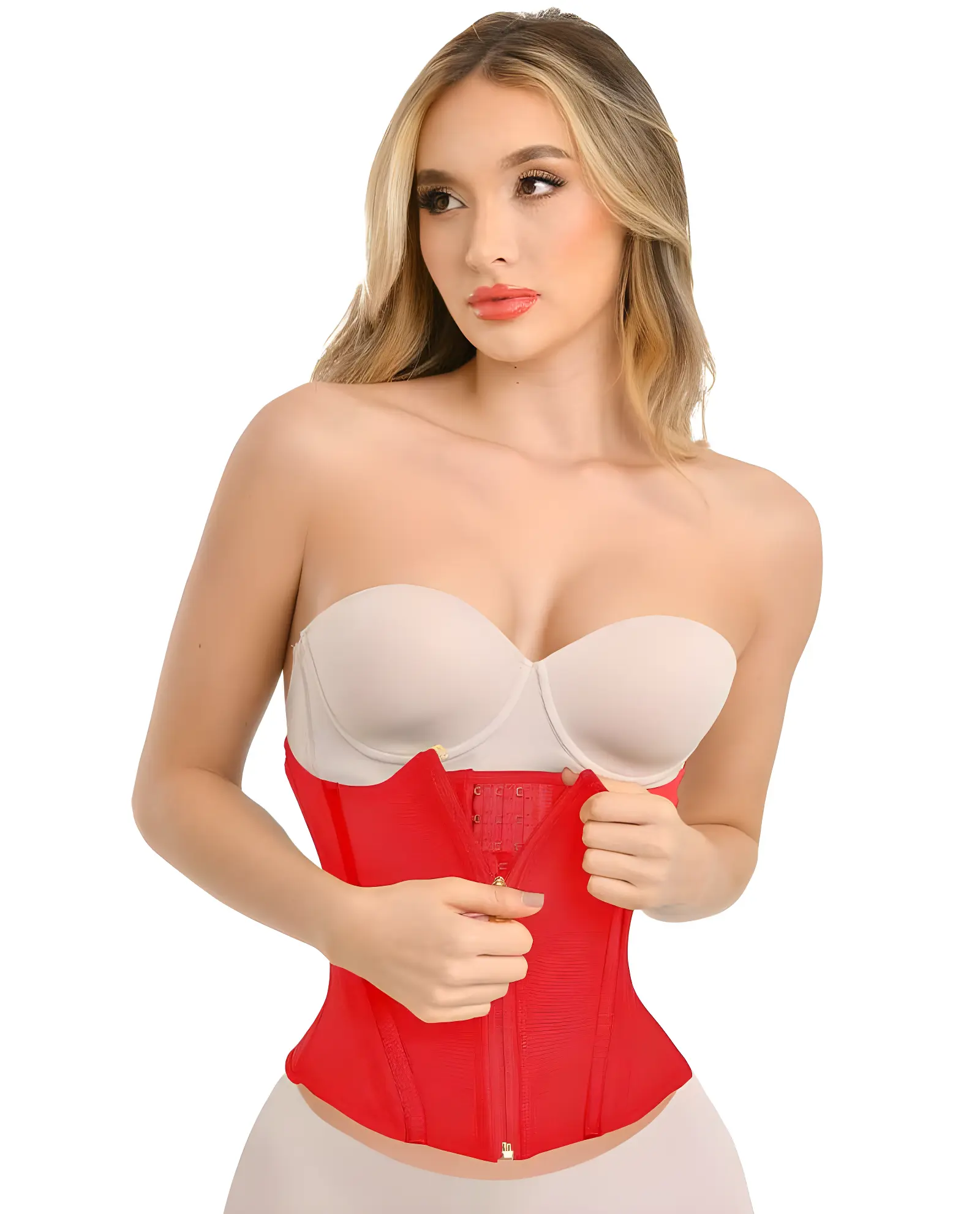 AnnMichell Extreme Waist Trainer REF 1003 Original Colombian Made 100% Waistband with 15 Metal Stays & Front Zipper for Hourglass Figure