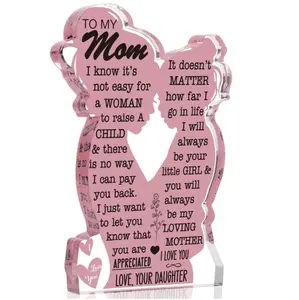 Mom Gifts from Daughter Christmas Gift for Mom, Mom Birthday Ideas Gift Cool Mother's Day Gifts from Daughter Best Mom Ever Gifts New Mom Single Mom Christmas 2026 Acrylic Plaque Sign 5x3in
