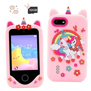 Kids Smart Phone Toys, 2.8'' Touchscreen HD Dual Camera, 32GB Card, Preschool Learning Toy, Best Birthday Gift for Kids, Learning Tool