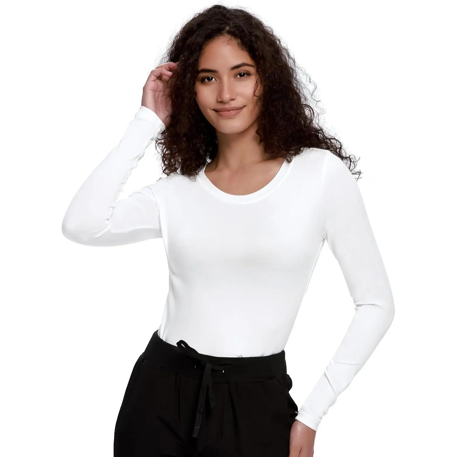 Underscrub Long Sleeve Women - Crew Neck Scrubs Undershirts for Nurse with Soft Fabric