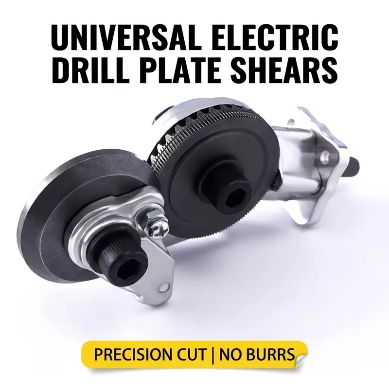 Electric Drill Metal Cutter Attachment Sheet Metal Cutter Drill Attachment Electric Drill Plate Cutter Attachment Electric Drill Shears Nibbler Attachment Portable Drill Metal Sheet Cutter for Cutting Thin Iron Thin White Sheet Steel Aluminum