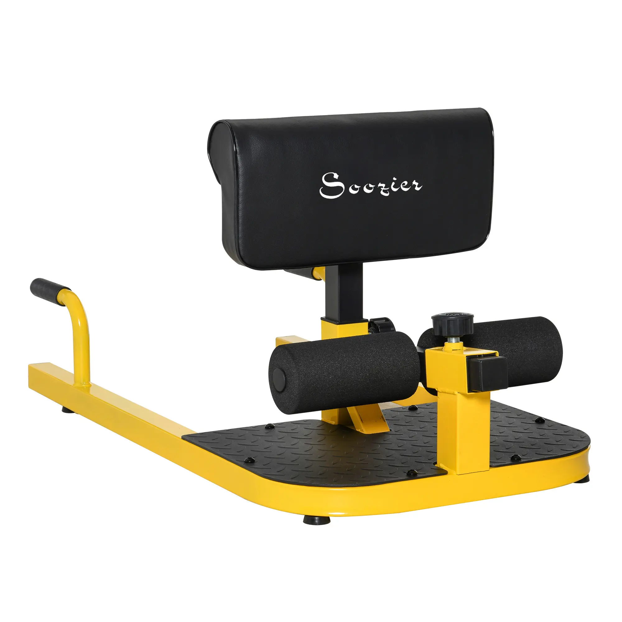 3-in-1 Sissy Squat Machine Assist, Height Adjustable Multi-Exercise Bench with Padded Rollers and Suction Cups for Home Gym Workout, Adjustable Exercise Machine, Home Workout, Strength Training, Push-Ups, Full-Body Training, Four Suction Cups