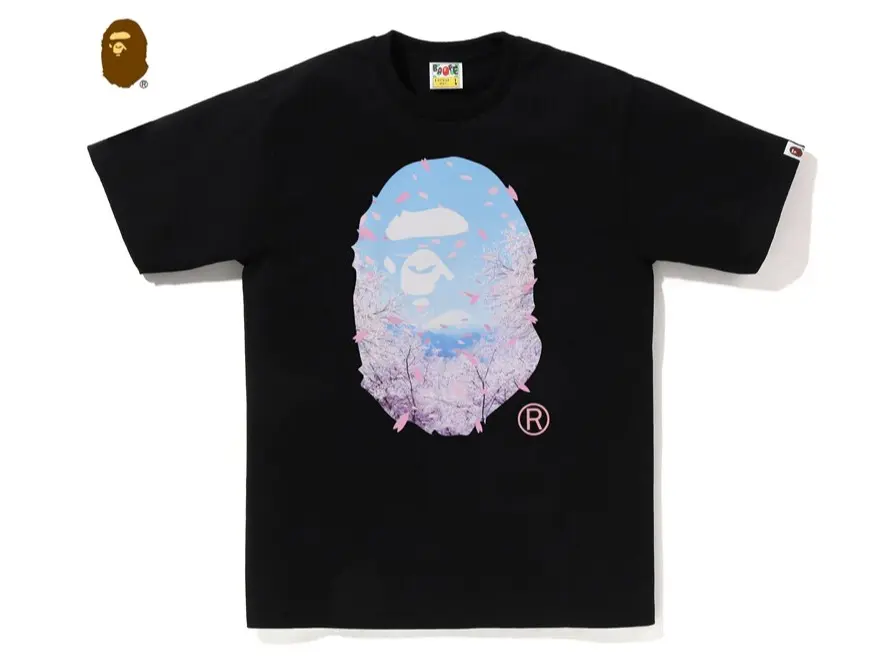A BATHING APE Sakura Photo Ape Head Tee
