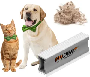 FurDozer Pet Hair Remover and Auto Detailing Tools Cat and Dog Hair Remover for Carpets Car Interiors Couches Bedding and Pet Furniture Gray X3 PRO 5 Inch Long