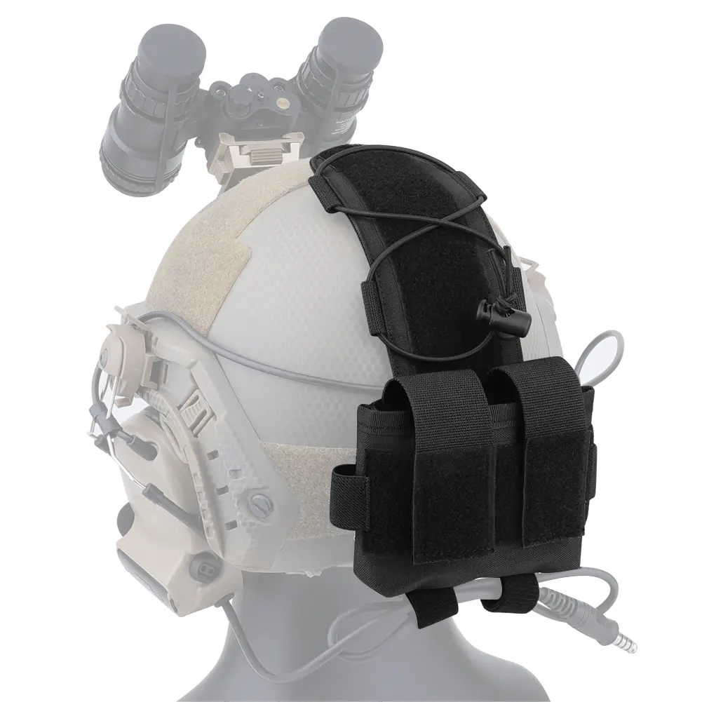 KRYDEX MK2 Tactical Counterweight Pouch, Durable 500D Nylon Combat Helmet Accessory for NVG Battery Storage, Lightweight and Waterproof with Hook Loop, Modern Combat, An/Pvs-23, 6" X 2.75" Loops