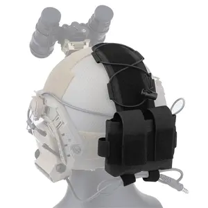 Krydex MK2 Helmet Counterweight Battery Pouch Helmet Retention Bag - Lightweight 500D Nylon Construction with Hook & Loop Straps for NVG Battery Storage