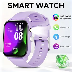 SIMSONLAB 1.83" HD Smart Watch: Bluetooth Call, 12 Sports Modes, LED Flashlight, 5 Colors, Custom Dials – Stylish, Practical, High-Value Gift For Men, Women & Kids