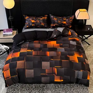 2/3 piece quilt cover set, 3D digital printing, down quilt cover, pillowcase, bedroom, guest room home bedding quilt cover (1 piece quilt cover + 1/2 pillowcase,) does not contain pillow core and quilt core.