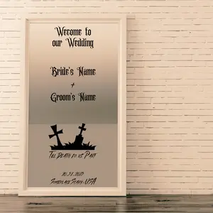 Spooky Love: Halloween-Themed Vinyl Wedding Decal for an Enchanting Celebration. Halloween Wedding Mirror Decal. Halloween Wedding sticker.