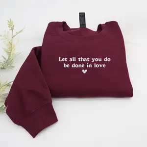 All in Love Crewneck Embroidered, Church Crewneck, Bible Verse Sweatshirt, Worship Crewneck