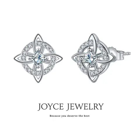 Women's Specialty Artificial Zircon Gemstone Celtic Knot Witch Knot Elegant Stud Earrings - High-End Ethnic Fashion Accessories, Comfortable & Lightweight Secure Fit Jewelry, Ideal for Everyday Wear, Party Gifts