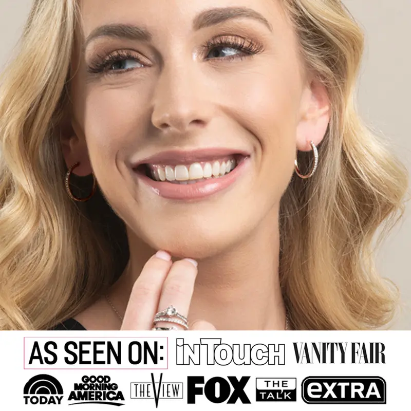 Cate & Chloe Bianca 18k White Gold Plated 25mm Hoop Earrings for Women – 34 Simulated Diamond Crystal Hoops – Hypoallergenic, Lead & Nickel Free Lightweight Earrings with Secure Latch Back – Premium Gift Box Included, American Owned Brand 1