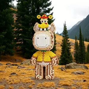 Giraffe 3D Puzzle Building Blocks Decoration, Bookshelf Home Office Cabinet Decor, Party Living Room TV Stand Display, Ideal Gift