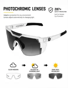 New Premium Luxury Square-Frame Photochromic Sunglasses — Unisex UV400 Cycling Shades (Z87+ Safety Certified)