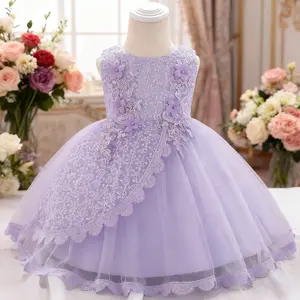 1902 Girl Clothes Vestidos Infantil For Girls Princess Tutu Infant Birthday Party Evening Newborn Dress