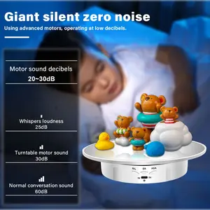 200mm 3 Speeds Photography Rotating Display Stand 360 Electric Rotating Product Display Turntable For Video Shooting （The battery does not include）