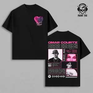 Omar Courtz Shirt – Omar Courtz Vintage Acid Washed Oversized Graphic T Shirt, Latin Trap Artist Streetwear Pink Aesthetic, Retro Collage Double Sided Print, Soft Heavyweight Cotton Unisex Tee, Music Merch Gift for Fans