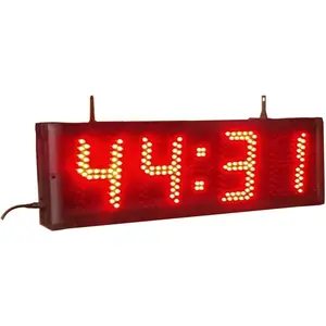 AZOOU Double Sided LED Wall Clock 5" High LED Digital Clock with Countdown/up Support 12/24 Hour for Outdoor and Semi-Outdoor Aluminium Decor