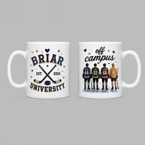 Off Campus Briar University 3D Effect Coffee Mug 11oz 15oz, Hockey Romance Mug, Briar Boys Cup, Booktok Hockey Gift