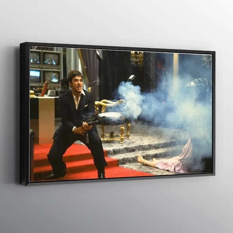 [Up to 65% Off][Free Shipping][No Frame] Scarface Al Pacino Artistic Colored Movie Poster 2, Crisp Quote Detail, Multi-Size 24x36, Modern Cool Decor, Home Inspo Wall Print for Kid Room & Balcony Decor