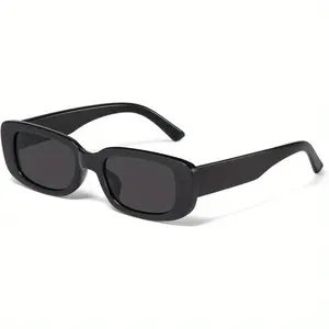 FJJJ JASPIN Rectangle Glasses for Women Men Trendy Y2k Retro 90s Glasses UV400 Protection Cool Square Frame