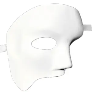 Men Costume Phantom of The Opera Half Face Masquerade Masks - White