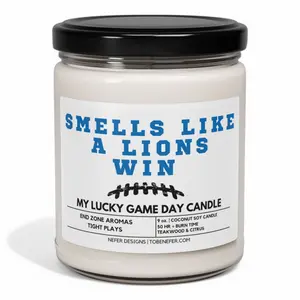 Smells Like a Lions Win - Detroit Lucky Game Day Candle Smells Like a Lions Win - Detroit Lucky Game Day Candle