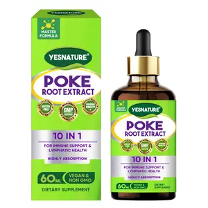 Organic Poke Root Herbal Drops | Plant-Based Lymphatic Support | Vegan & Alcohol-Free Extract | 2 fl oz