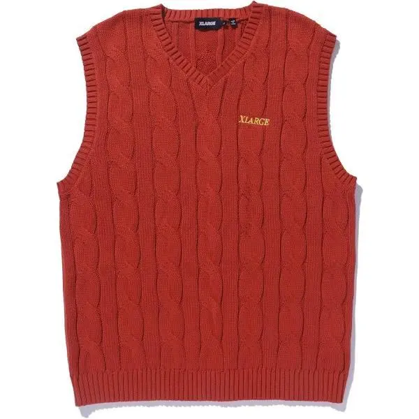 XLARGE: CABLE KNIT SLEEVELESS VEST