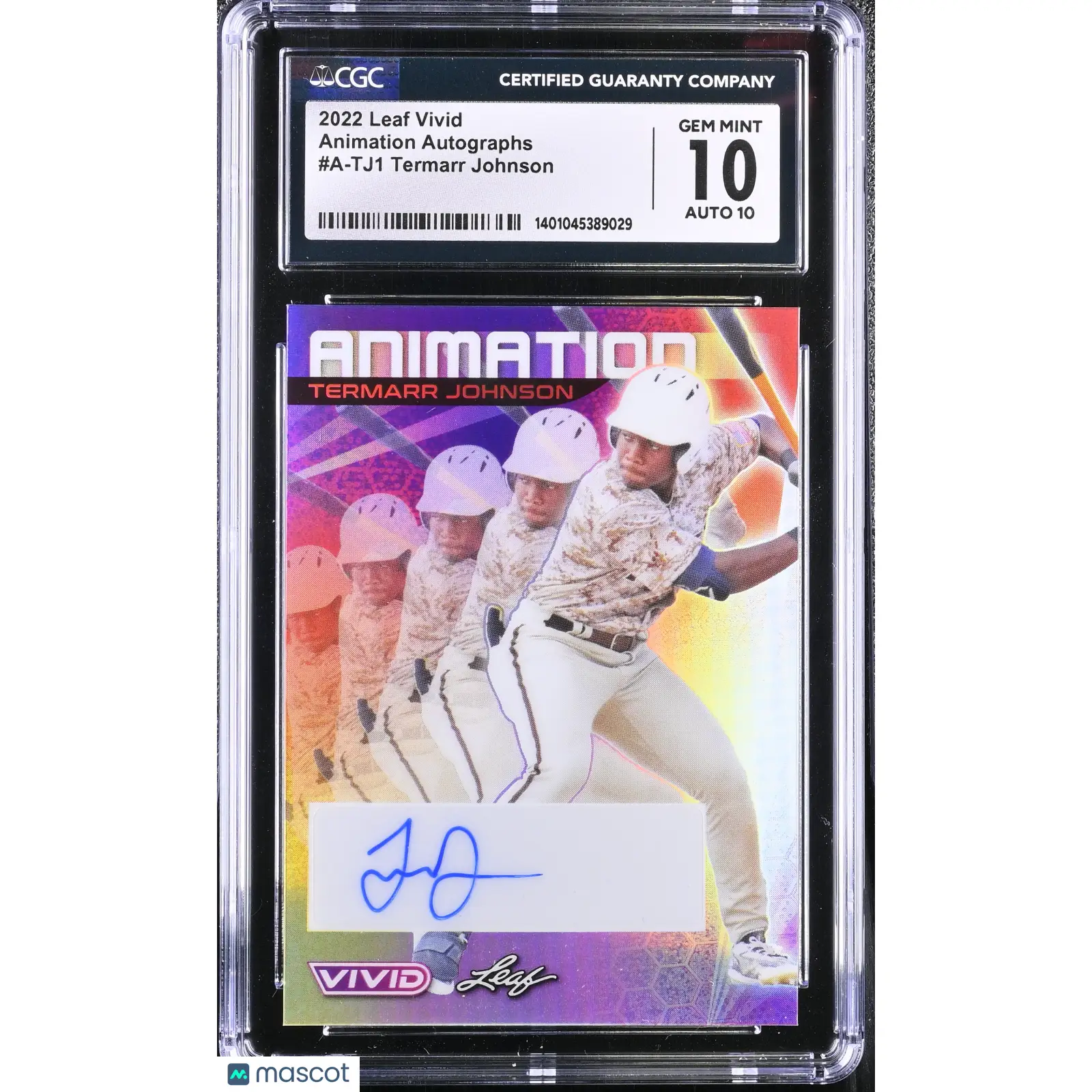 Termarr Johnson CGC 2022 Vivid #A TJ1 Auto 5/10 Baseball 10