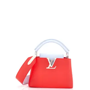 Pre-owned Louis Vuitton Leather Top Handle Bags Capucines Bag Mini by Rebag