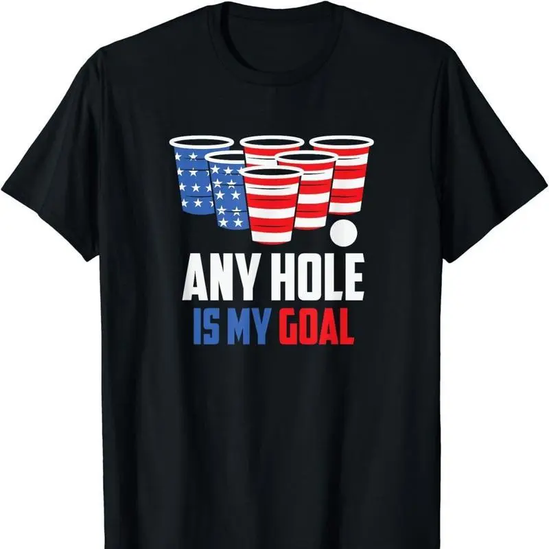 American Independence Day T-shirtAmerican Independence Day T-shirtFourth Of July Beer Pong Champion Any Hole Goal Unisex T-Shirt Casual Top Tshirt Streetwear Tee