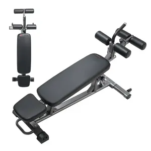 Curved Sit-Up Bench For Abdominal Workouts With Four Adjustable Height Settings, Reverse Crunch Handle, Ergonomic Padding, Non-Slip Feet, Compact Home Gym Equipment For Core Training, Cardio, And Strength Routines