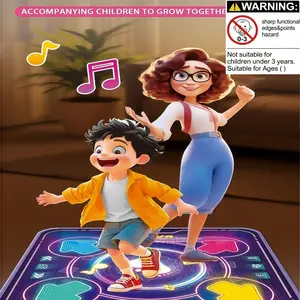 Bluetooth-compatible Music Light Dancing Mat for Kids, Wireless Interactive Exciting Dance Game Rug, Foldable Fitness Toy, Birthday Gift for Boys and Girls