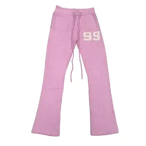 Mohair Flare Pants Pink