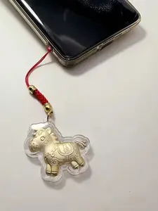 Cute Year Of The Horse Pendant, Mobile Phone Ornament, Year Of The Horse Zodiac Keychain Hanging Rope, Pony Pendant Paired With Red Woven Hanging Rope, Auspicious Chinese Small Accessory, Keychain, Bag Hanging, And Accompanying Gift.
