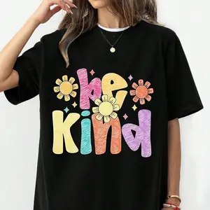in A World Where You Can Be Anything Be Kind T-Shirt Women Inspirational Graphic Tee Casual Short Sleeve Tee Tops