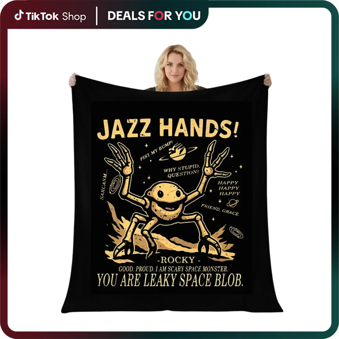 Project Hail Mary Flannel Fleece Blanket – Amaze Retro Sci-Fi